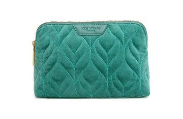 Velvet Make Up Bag/Teal - RUTHERFORD & Co