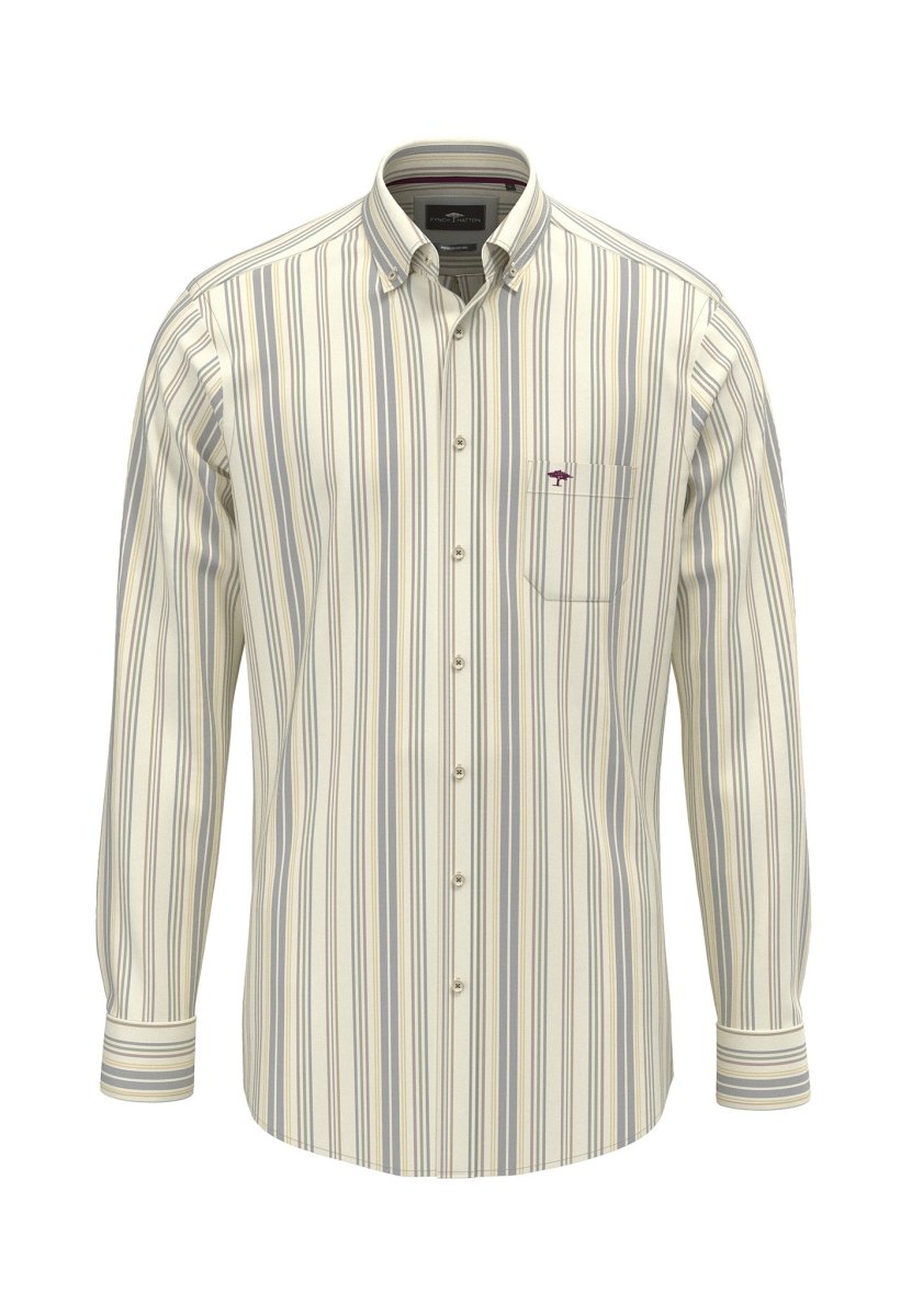 Washed Oxford Stripe, Button Down Shirt - RUTHERFORD & Co