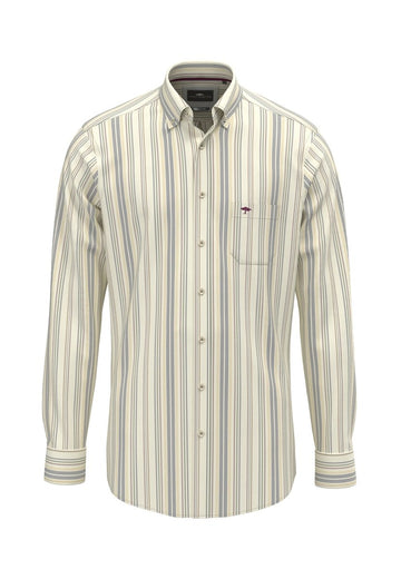 Washed Oxford Stripe, Button Down Shirt - RUTHERFORD & Co
