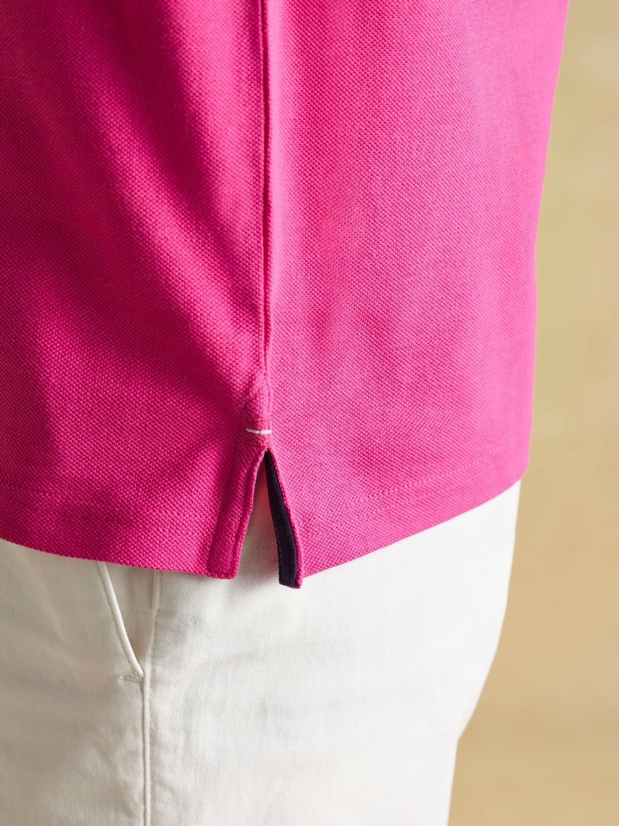 Woody Deep Pink Cotton Pique Polo Shirt - RUTHERFORD & Co