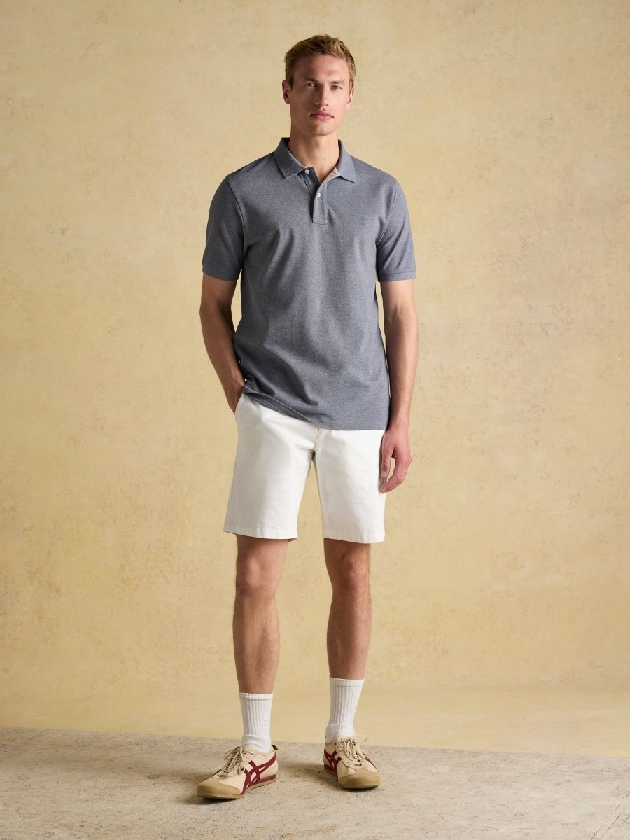 Woody Grey Cotton Pique Polo Shirt - RUTHERFORD & Co