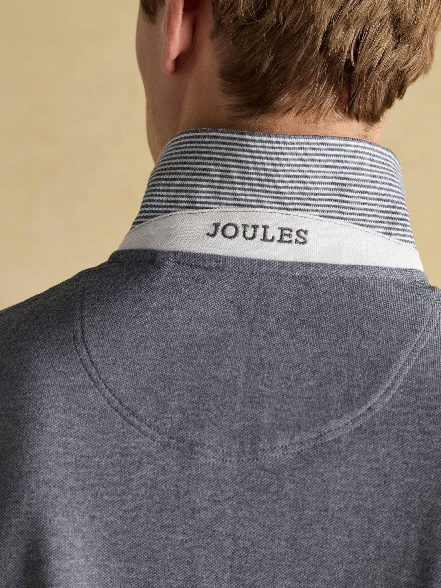 Woody Grey Cotton Pique Polo Shirt - RUTHERFORD & Co