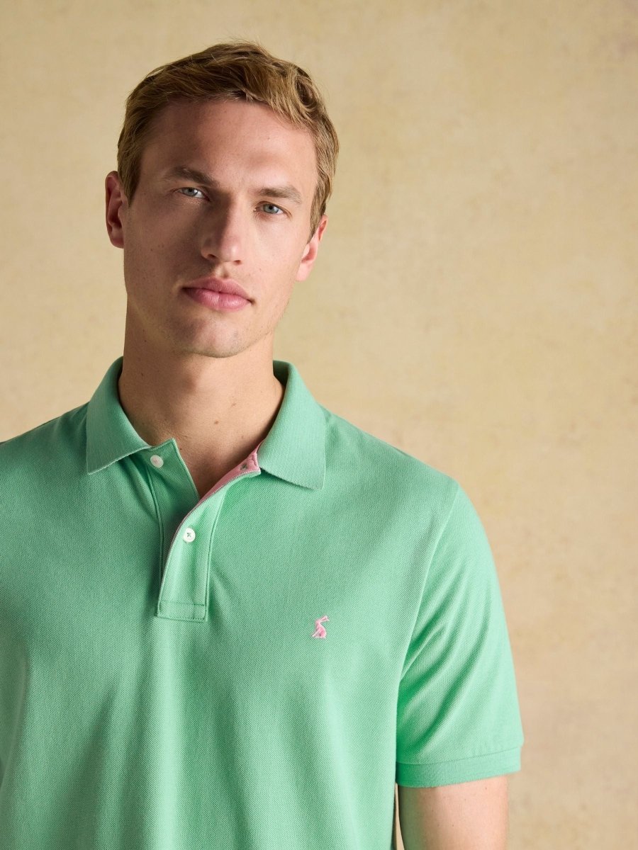 Woody Light Green Cotton Pique Polo Shirt - RUTHERFORD & Co