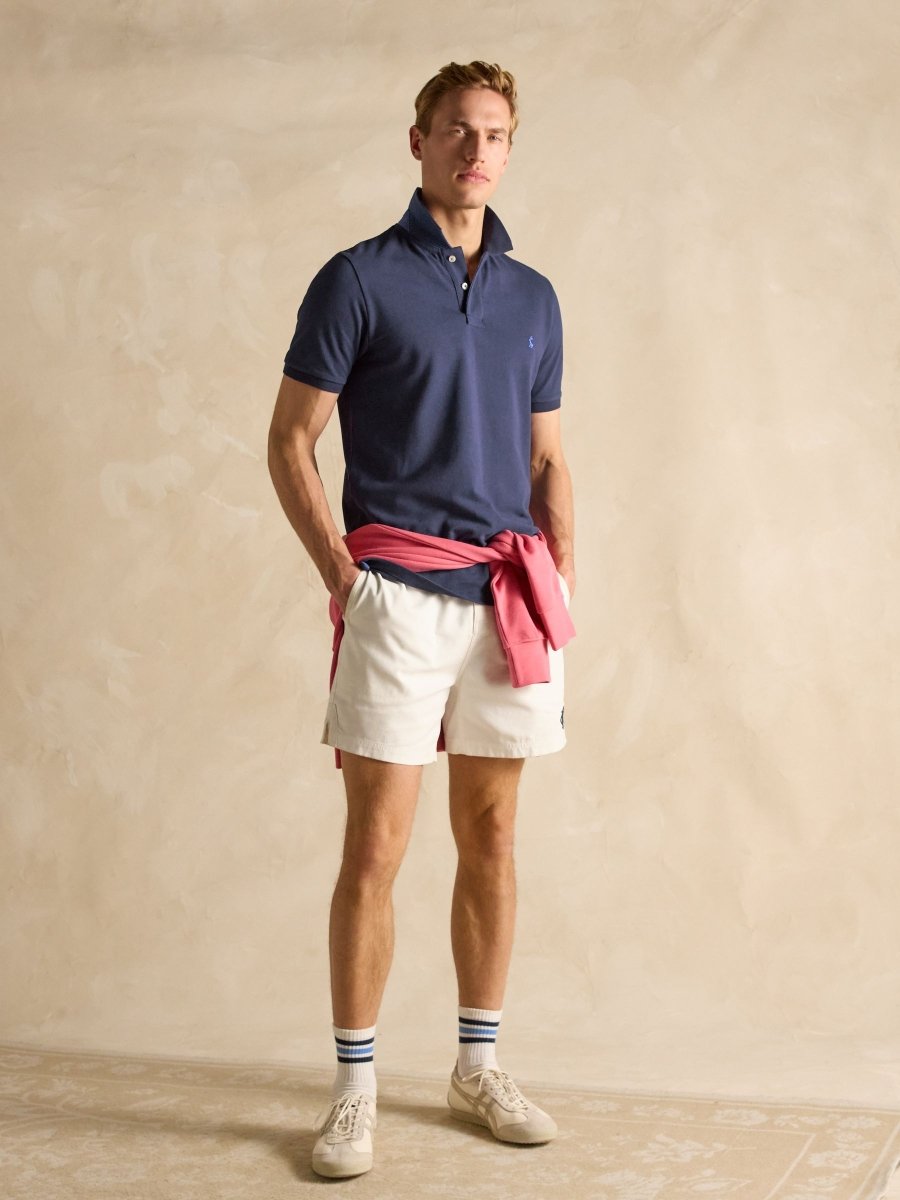 Woody Navy Cotton Pique Polo Shirt - RUTHERFORD & Co