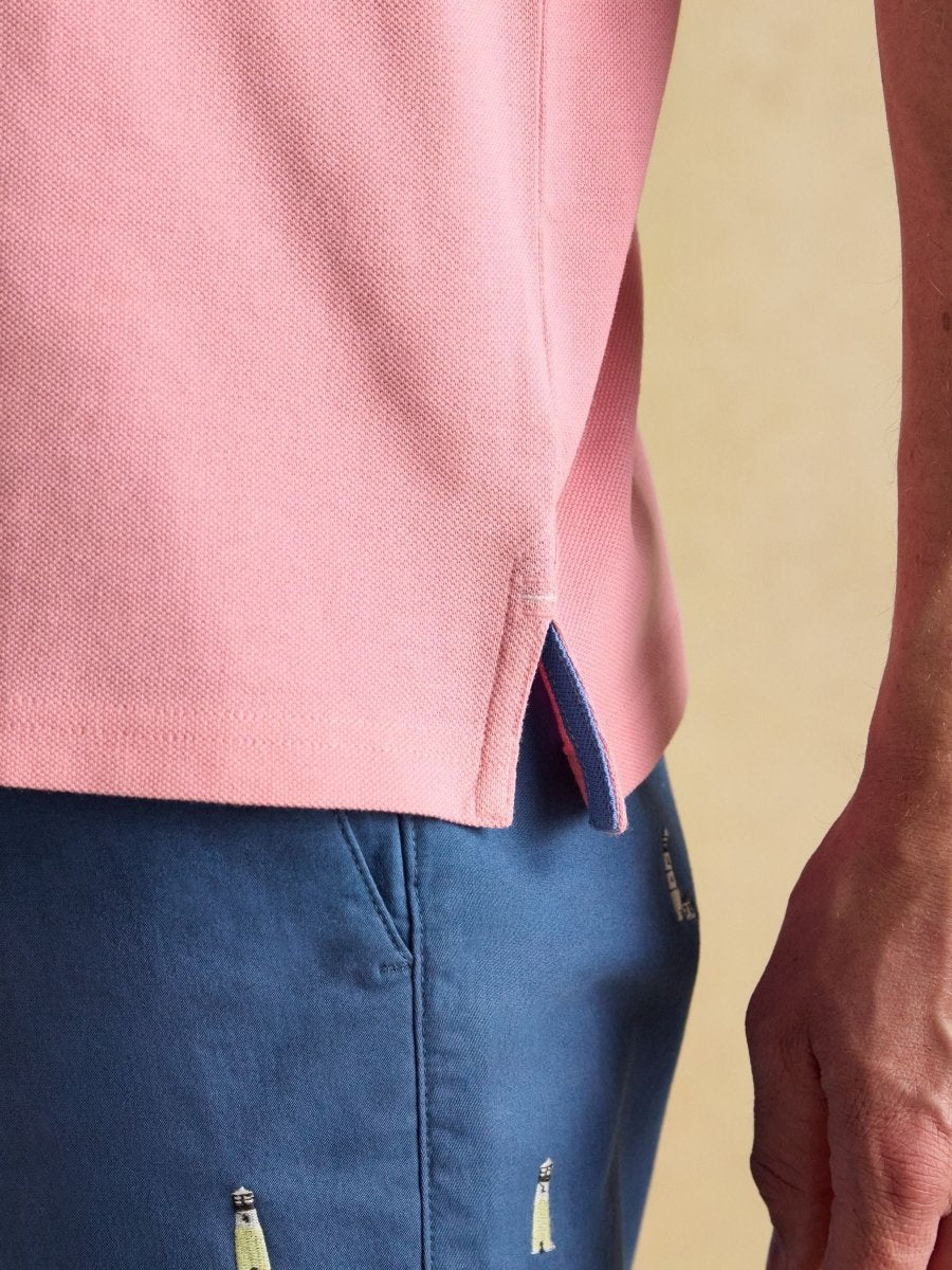 Woody Pink Cotton Pique Polo Shirt - RUTHERFORD & Co