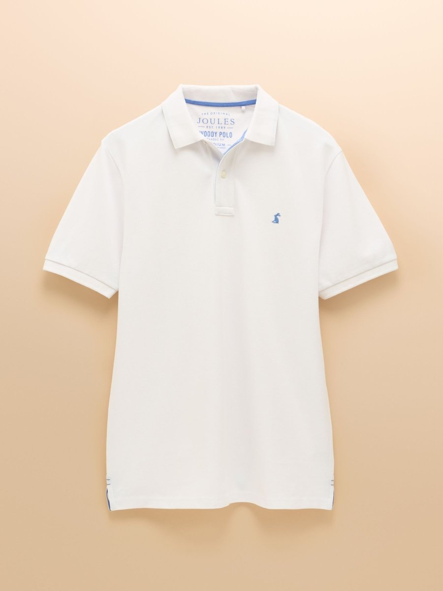 Woody White Cotton Pique Polo Shirt - RUTHERFORD & Co