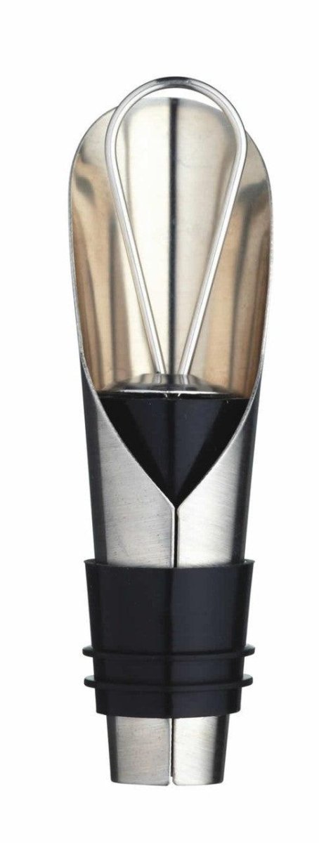 BarCraft Stainless Steel Wine Pourer with Stopper - RUTHERFORD & Co