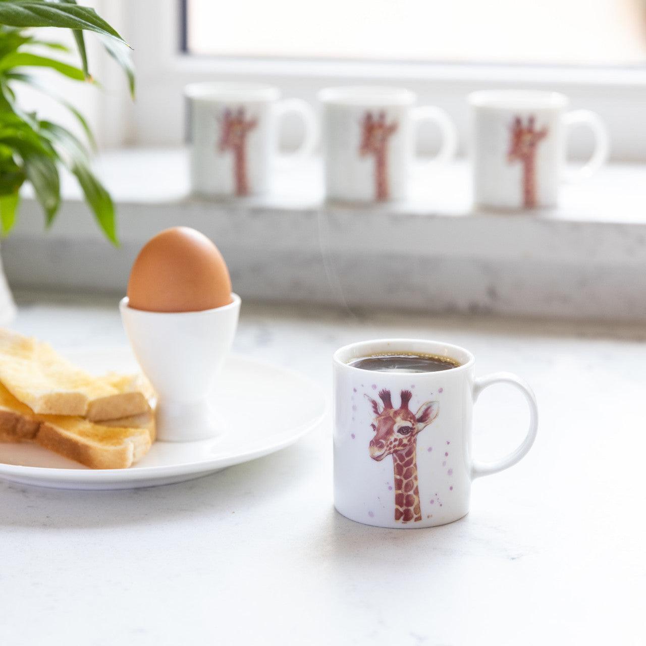KitchenCraft 80ml Porcelain Giraffe Espresso Cup - RUTHERFORD & Co