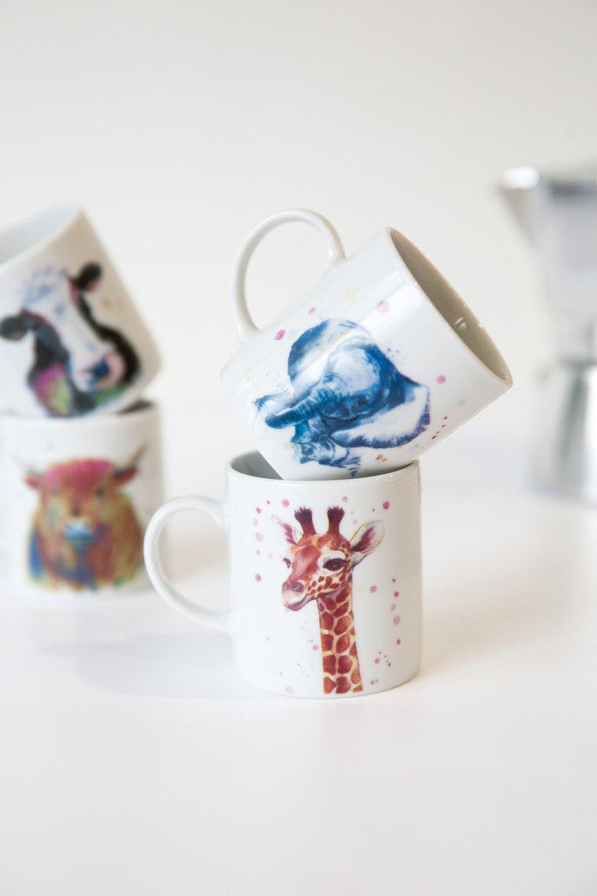 KitchenCraft 80ml Porcelain Giraffe Espresso Cup - RUTHERFORD & Co