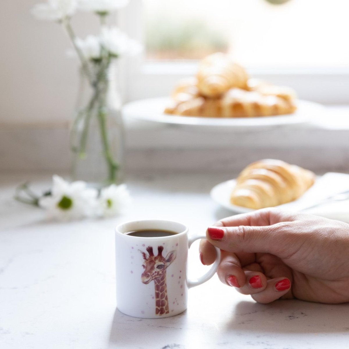 KitchenCraft 80ml Porcelain Giraffe Espresso Cup - RUTHERFORD & Co