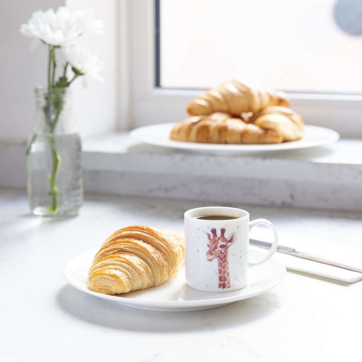 KitchenCraft 80ml Porcelain Giraffe Espresso Cup - RUTHERFORD & Co