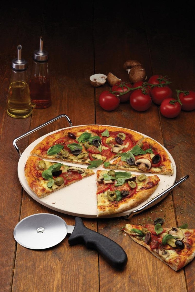 KitchenCraft World of Flavours Italian Pizza Stone Set - RUTHERFORD & Co
