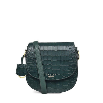 LIVERPOOL STREET 2.0 - FAUX CROC Medium Flapover Cross Body - RUTHERFORD & Co
