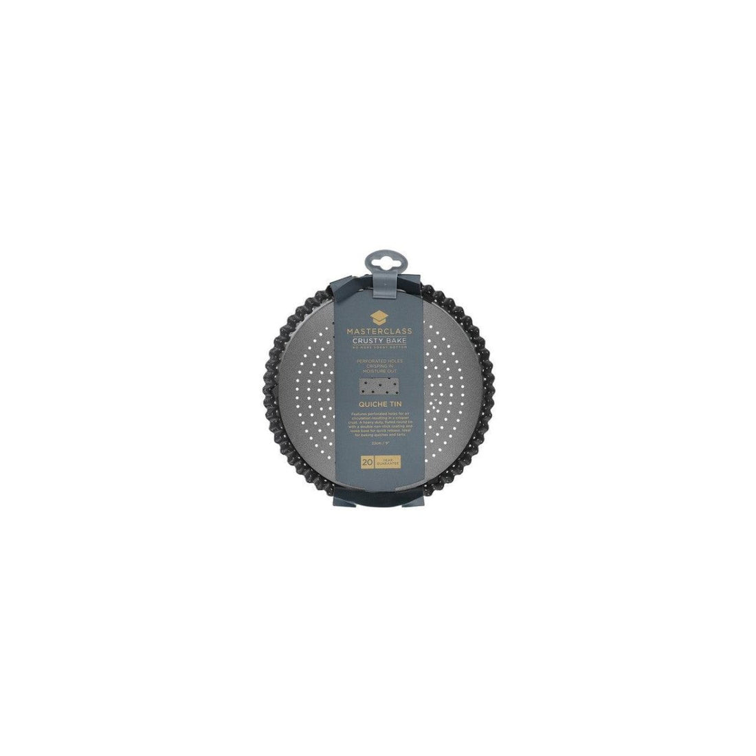 MasterClass Crusty Bake Non - stick Fluted Round 23cm Quiche Tin - RUTHERFORD & Co