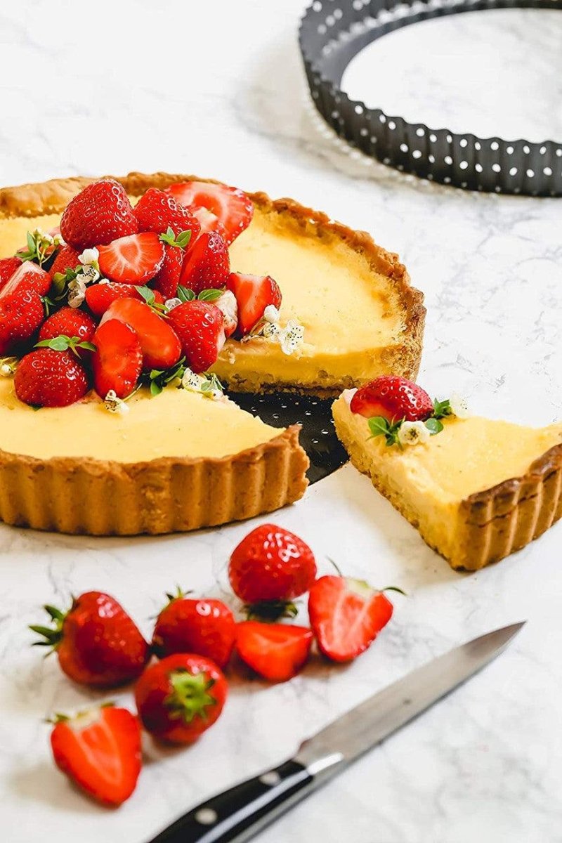 MasterClass Crusty Bake Non - stick Fluted Round 23cm Quiche Tin - RUTHERFORD & Co