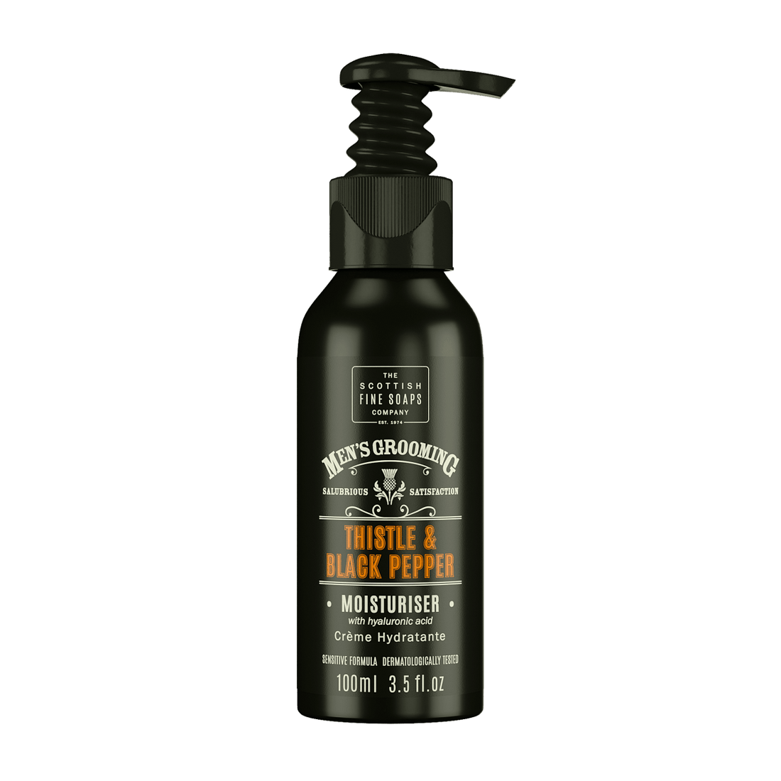 Thistle & Black Pepper Moisturiser - 100ml Pump Bottle - RUTHERFORD & Co
