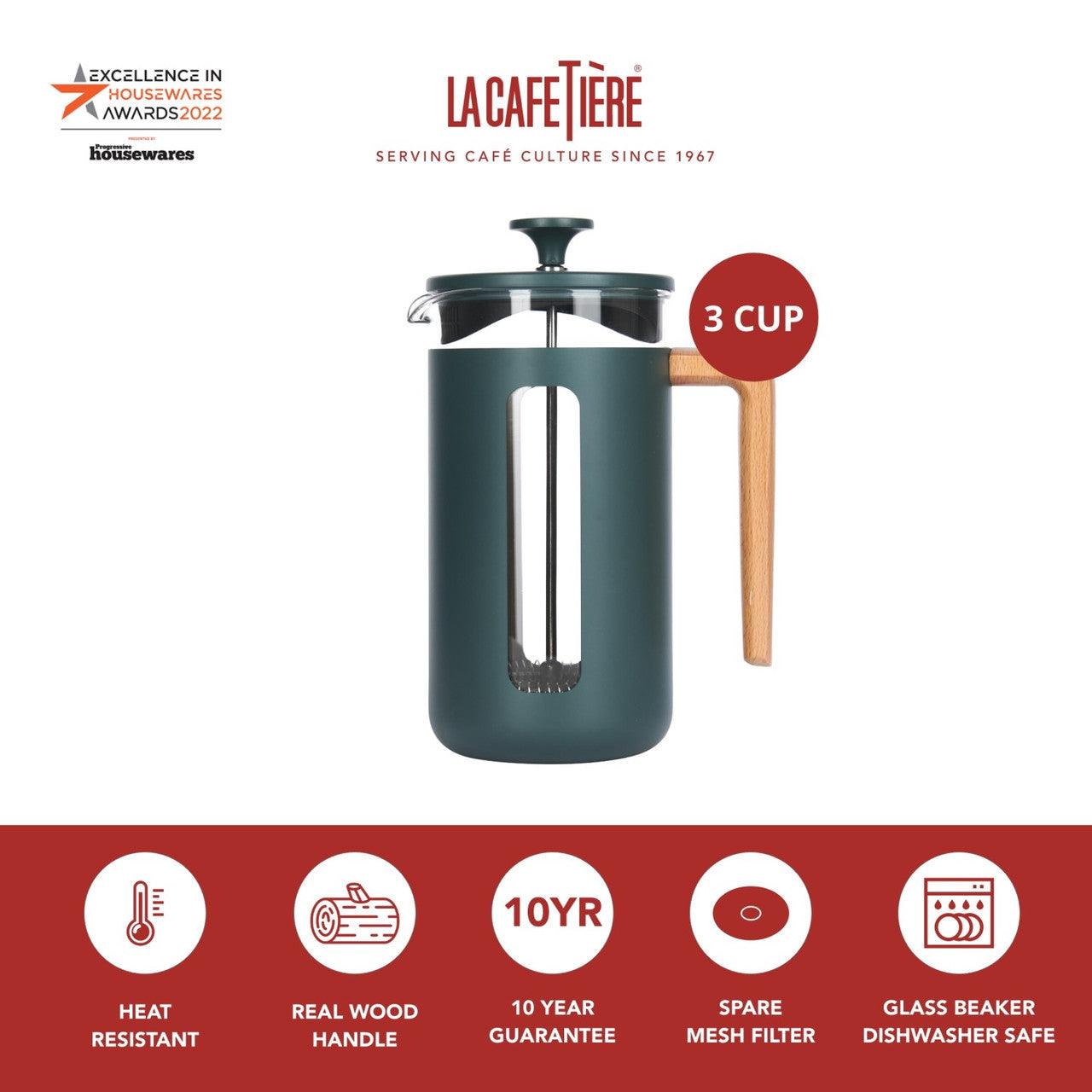La Cafetière Pisa Cafetiere, 3-Cup, Green - RUTHERFORD & Co