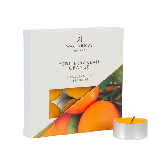 Mediterranean orange - Pack of 9 tealights - RUTHERFORD & Co