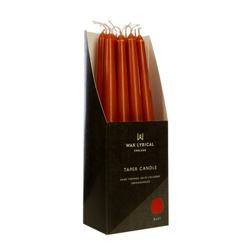 Unfragranced taper candle - Rust 25cm - RUTHERFORD & Co