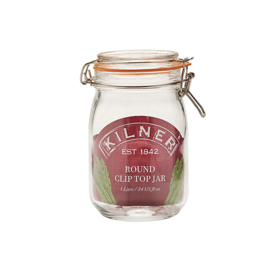 Clip Top Round Jar 1 Litre - RUTHERFORD & Co