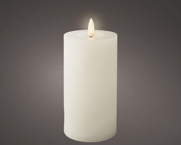 Lumineo Rustic LED-Wick Candle with Flame Effect - Warm White (250hrs)
