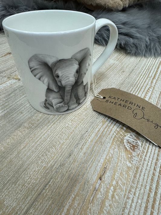 Fine Bone China Mug - Elephant