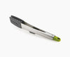 Elevate™ Grey Silicone Steel Tongs