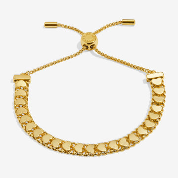 Bracelet Bar Heart Chain Bracelet In Gold Plating