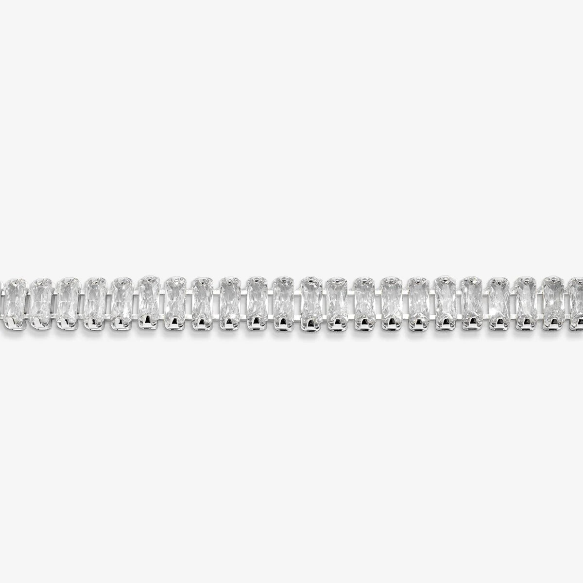 Bracelet Bar Tennis Bracelet In Silver Plating