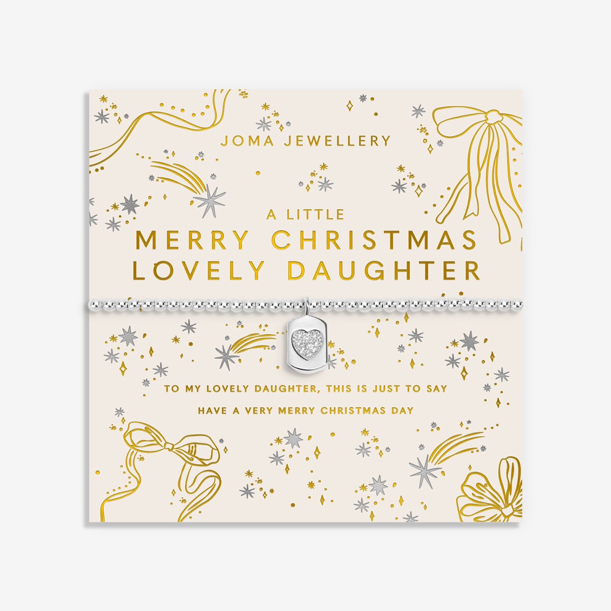 Christmas A Little 'Merry Christmas Lovely Daughter' Bracelet