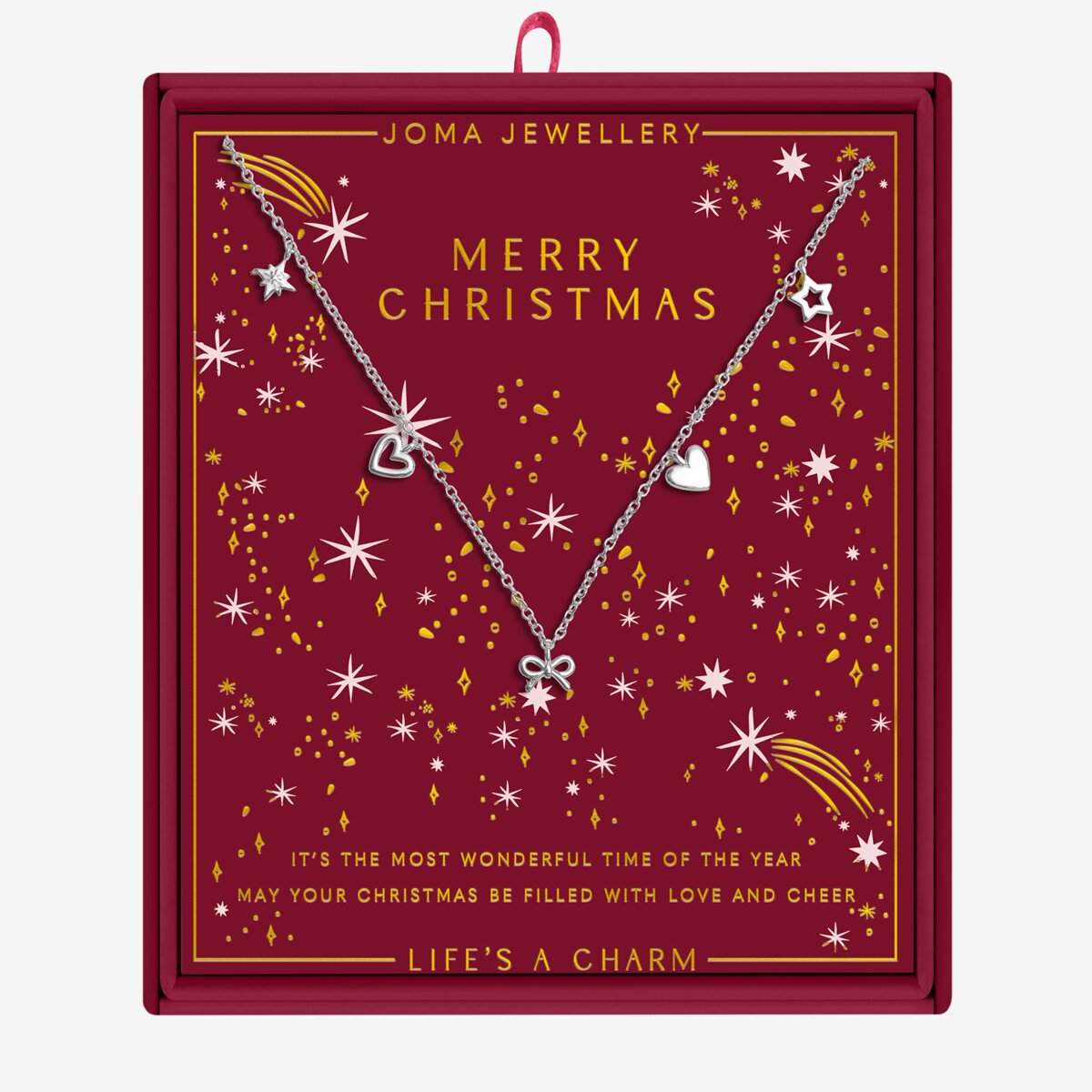 Christmas Life's A Charm 'Merry Christmas' Necklace