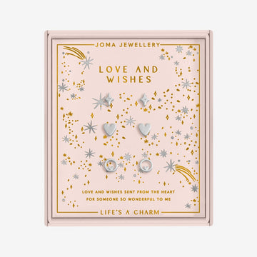 Christmas Life's A Charm 'Love and Wishes' Stud Earrings