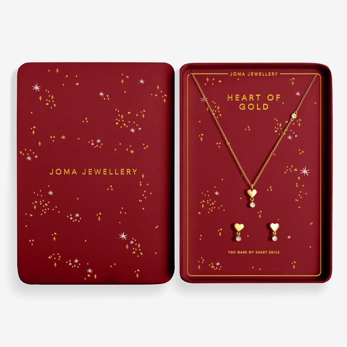 With Love 'Heart of Gold' Necklace and Earrings Set