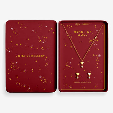 With Love 'Heart of Gold' Necklace and Earrings Set
