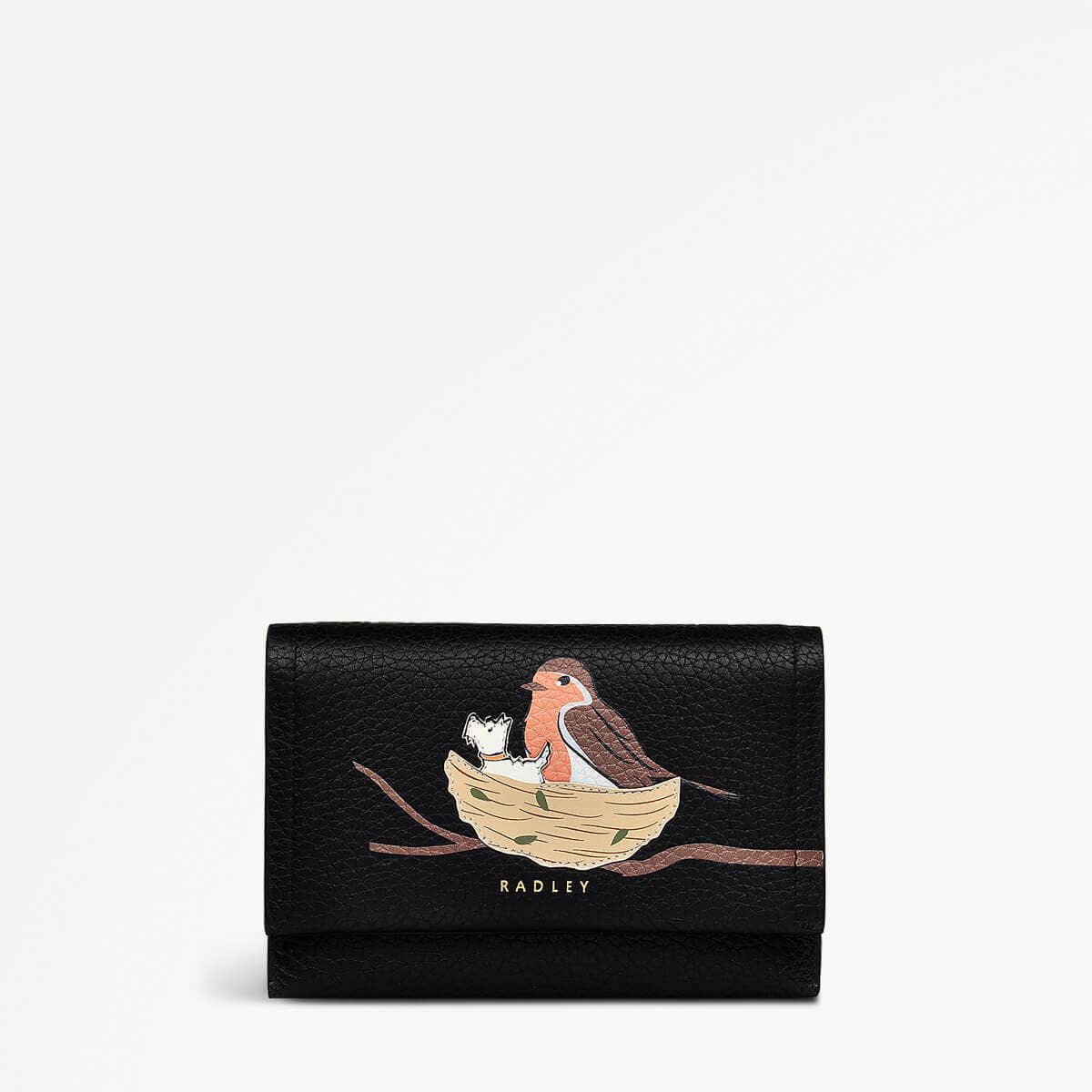 ROBIN/BLACK/MEDIUM FLAPOVER PURSE