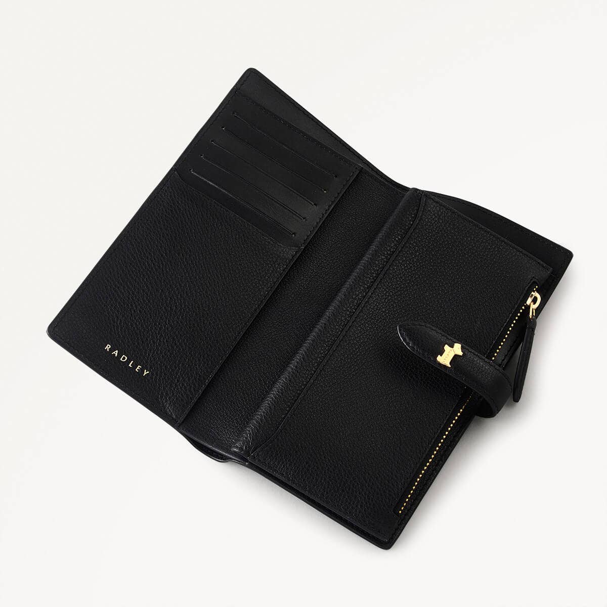 Willis Street Leather Large Bifold Purse in Black - 110781