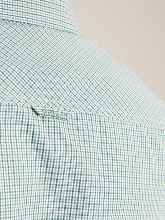 Abbott Green Gingham Cotton Poplin Shirt