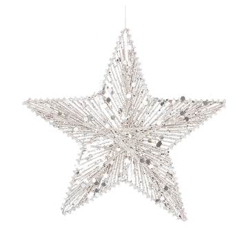 Champagne Gold Spoked Star Metal Decoration (28cm)