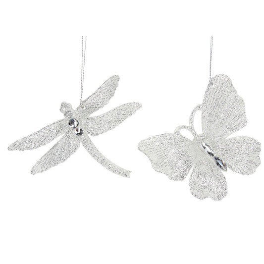 Clear/Silver Dragonfly/Butterfly Acrylic Decoration (5cm)