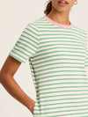 Eden Green/White Jersey T-Shirt Dress