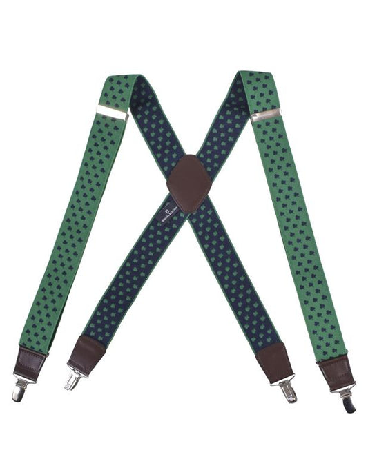 Braces - 007 - Pine Green With Clovers