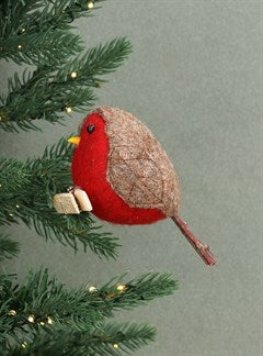 Felt Twig Robin On Peg Dec/8cm
