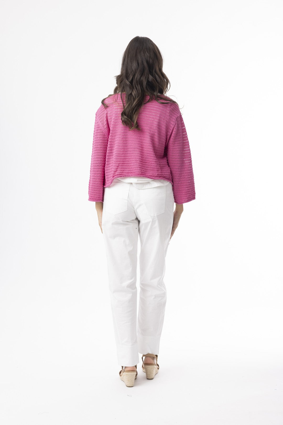 Essentials Tie Shrug Knit Pink