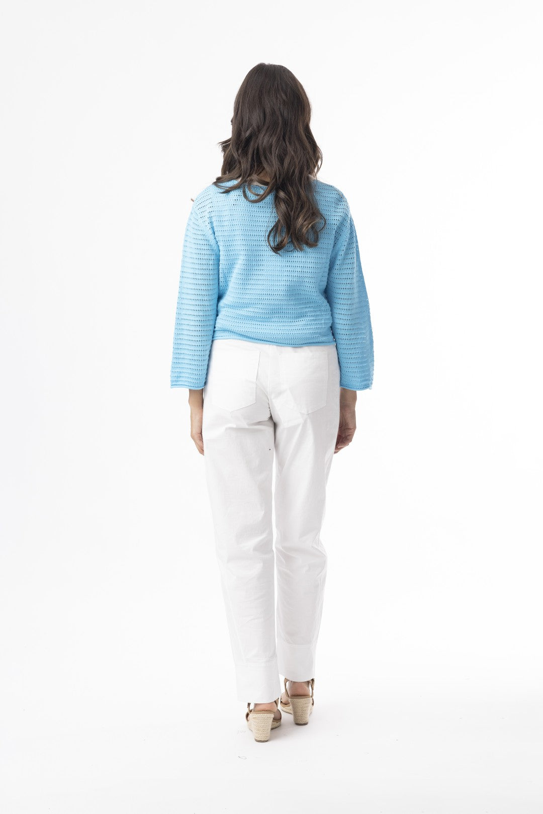 Essentials Tie Shrug Knit Turquoise
