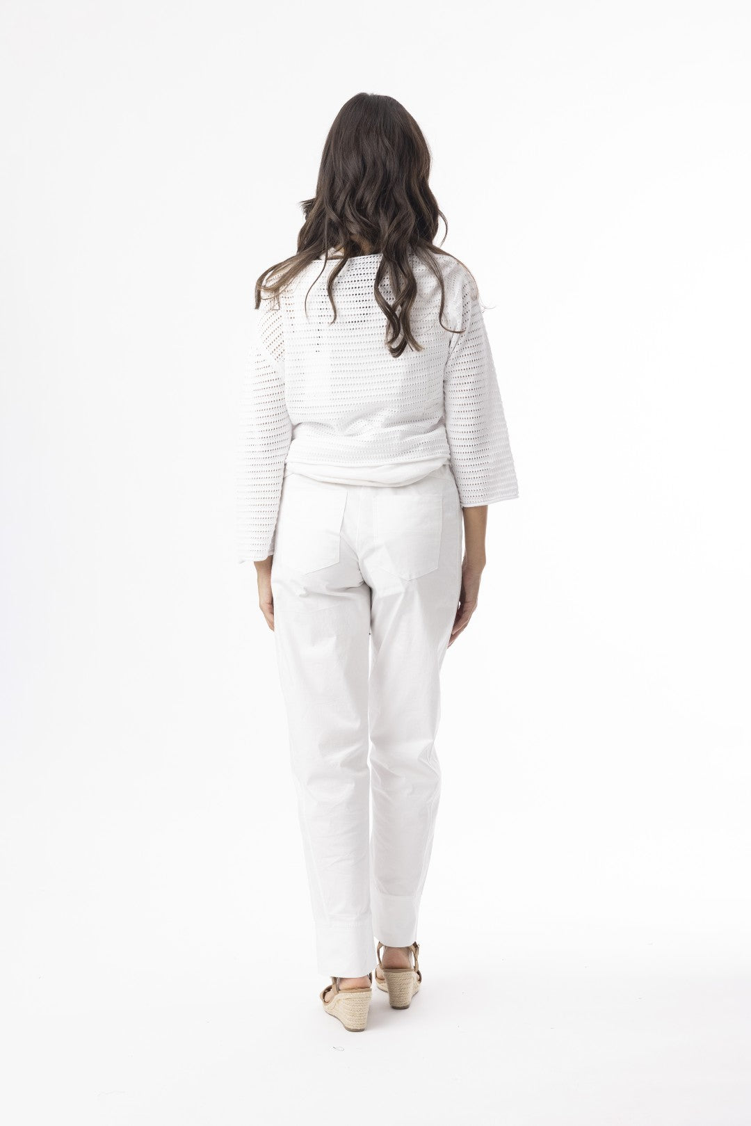 Essentials Tie Shrug Knit White
