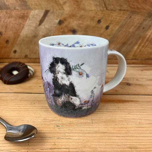 Spaniel and Flowers Mug