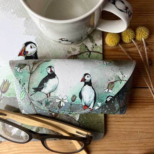 Puffins and Sea Campion Spectacle Case