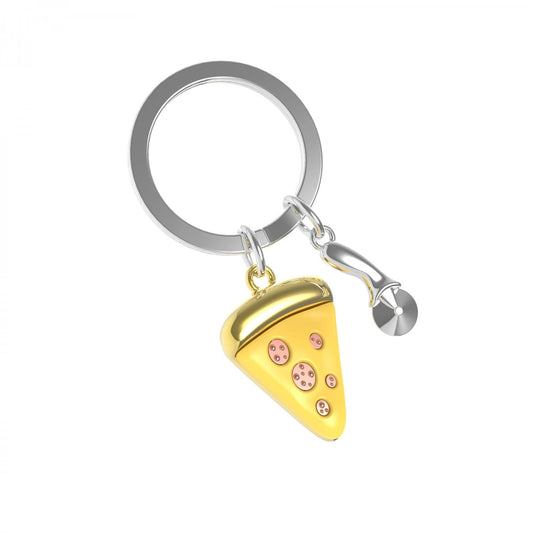 PIZZA & CUTTER KEYRING