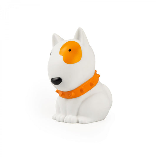 MINI COLOUR CHANGING LED NIGHT LIGHT | WHITE DOG WITH ORANGE PATCH