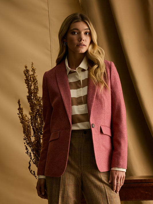 Bramble Pink Tweed Blazer